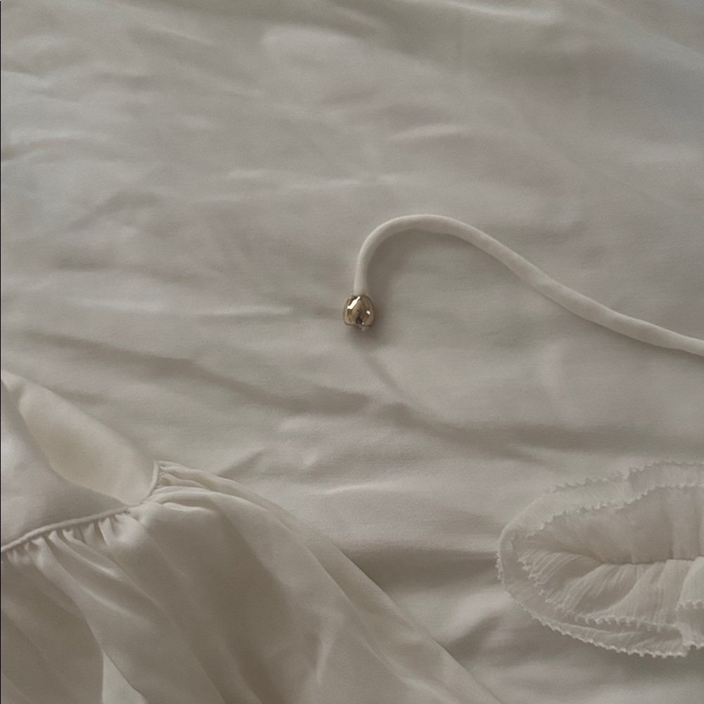 Chico's Cream Ruffle Blouse - Picture 4 of 4